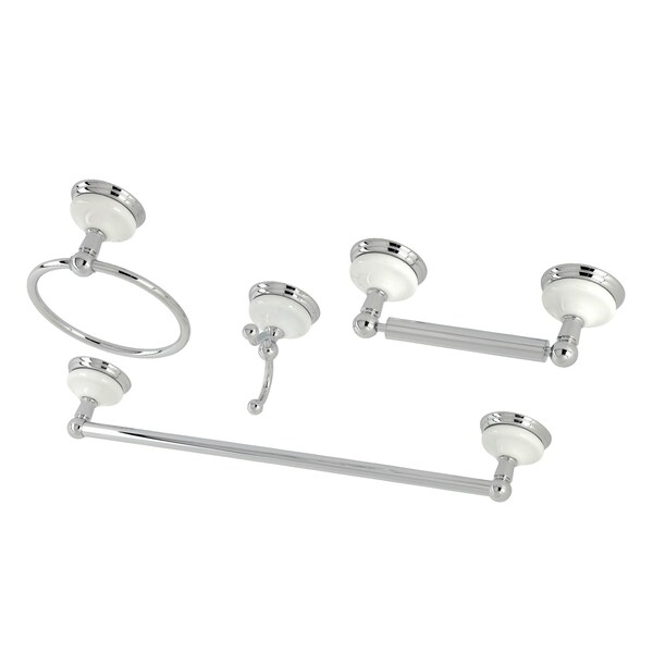 Victorian 4-Piece Bathroom Hardware, Chrome
